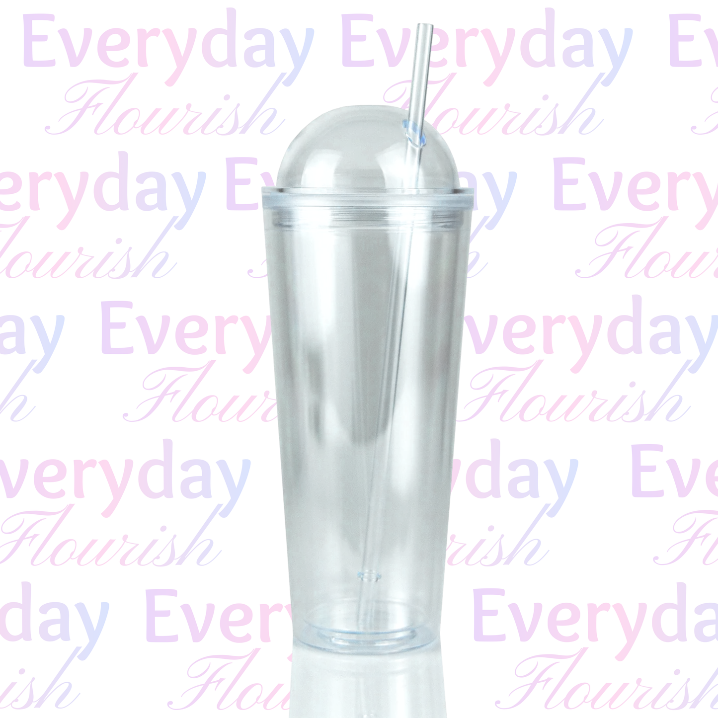 22oz Customizable Acrylic Dome Lid Snow Globe Tumbler