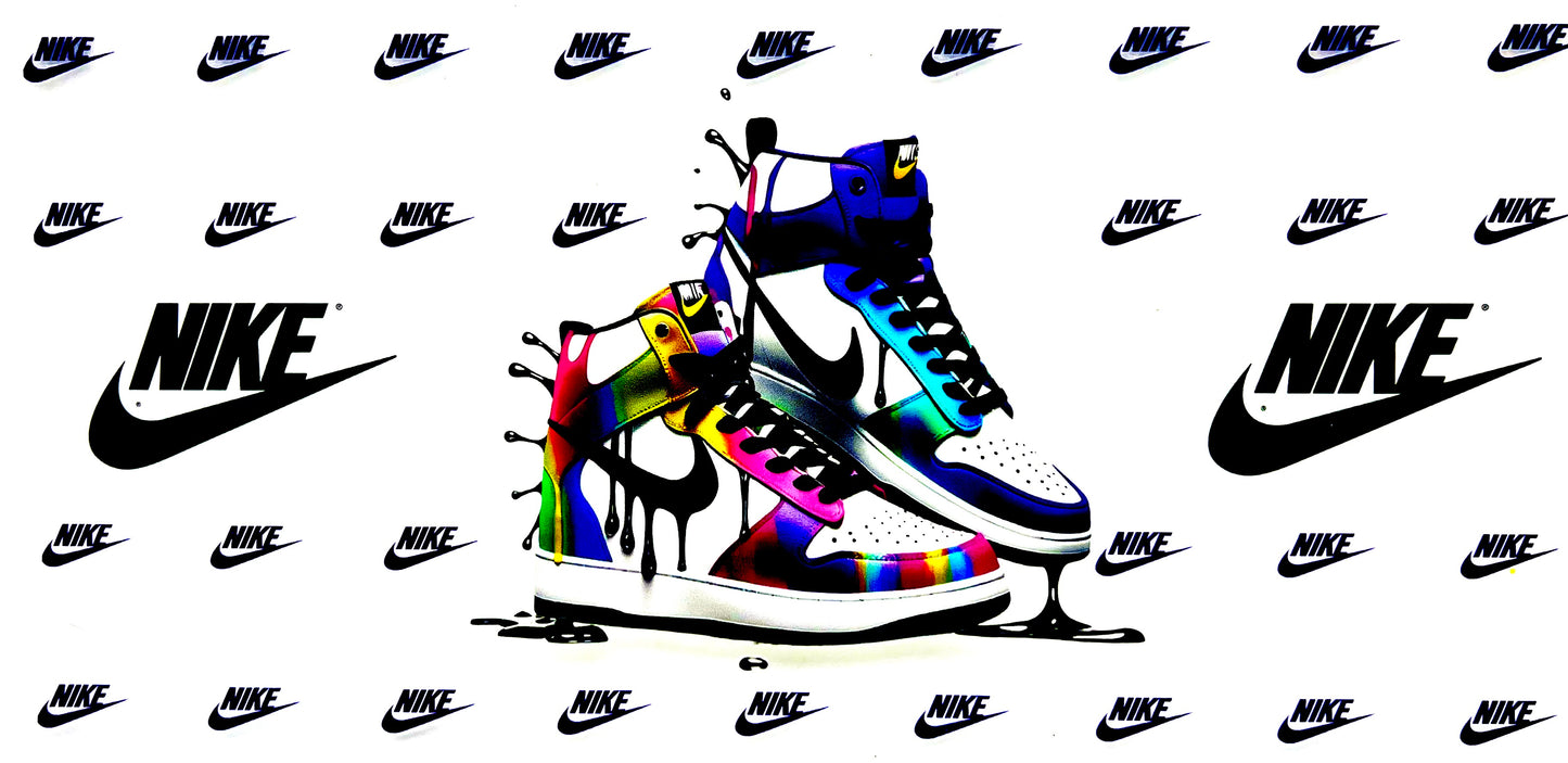 #0303 NK Drip High Top- Rainbow