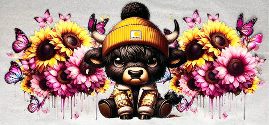 Cowhartt- Yellow/Pink flowers