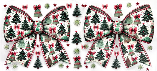 Large Bows- green/pink