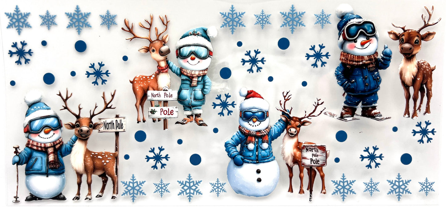 #0252 Snowman and deer