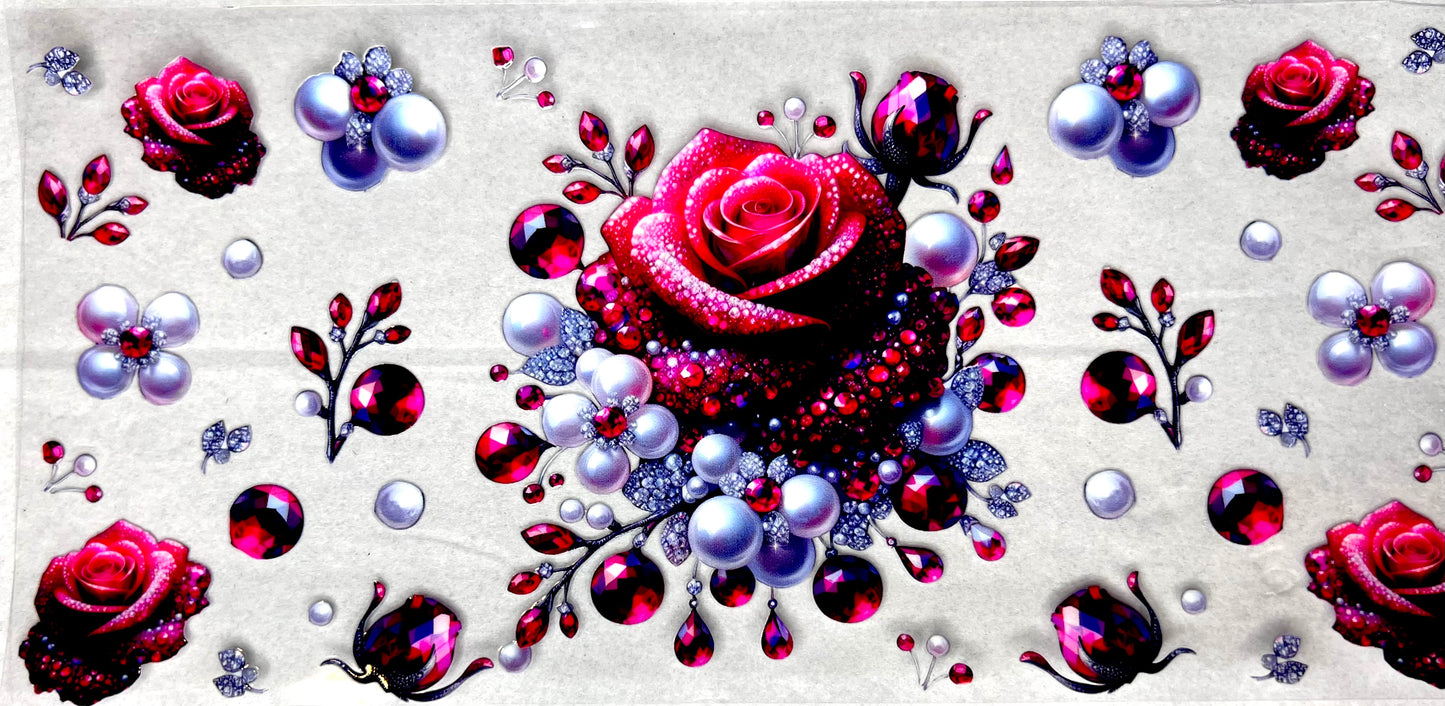 #0742 Rose with gems- 2