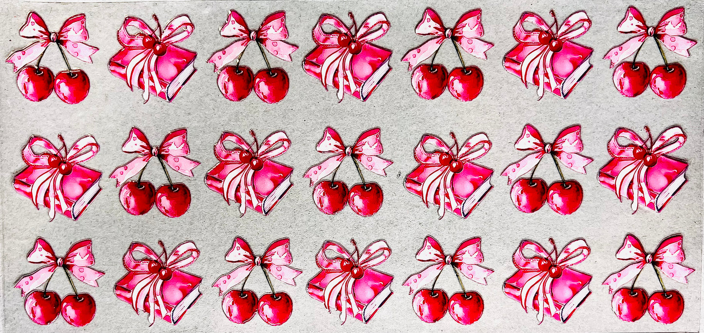 #0160 Books and Cherry Bows