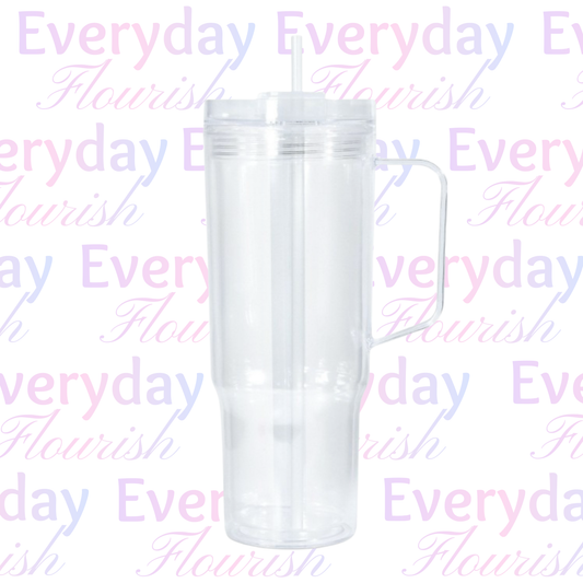 40oz Customizable Acrylic Snow Globe Tumbler