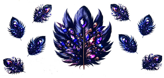 #0742 Feathers with gems- 1