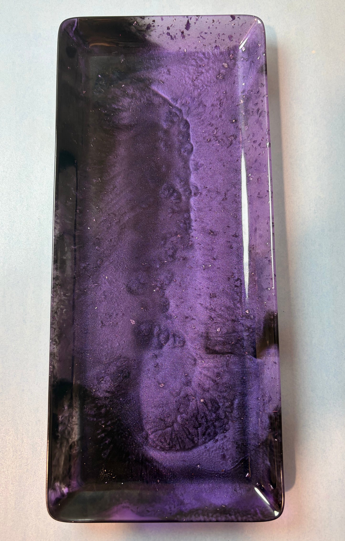Purple Swirl Raised Edge Tray