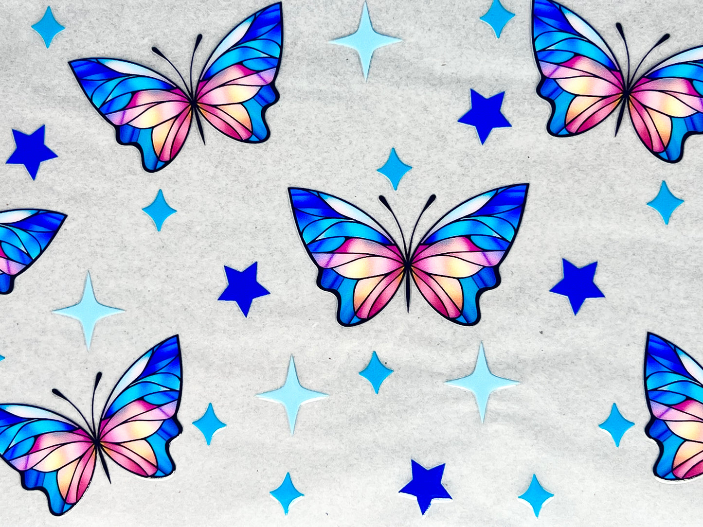 #0110 Stained glass butterflies