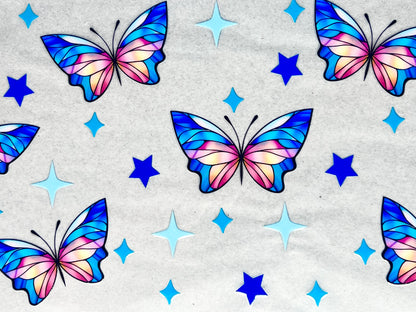#0110 Stained glass butterflies
