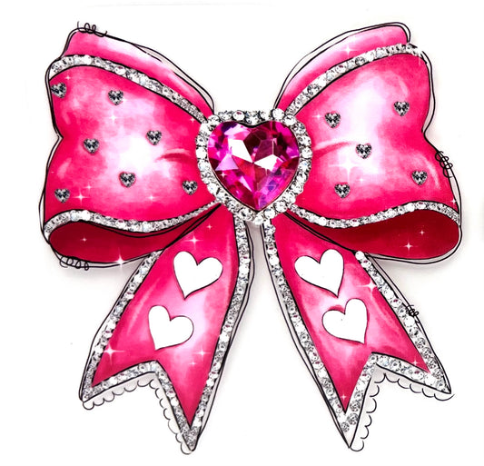 Big bow- Pink Decal