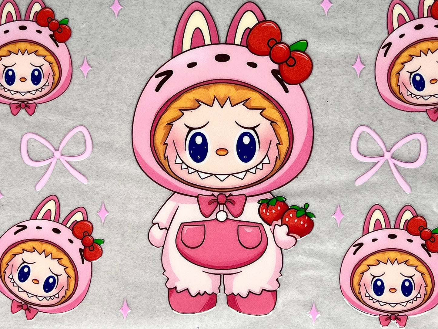#0069 Labubu- Strawberry and bows