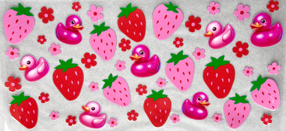 #0082 Pink Ducky and Strawberries