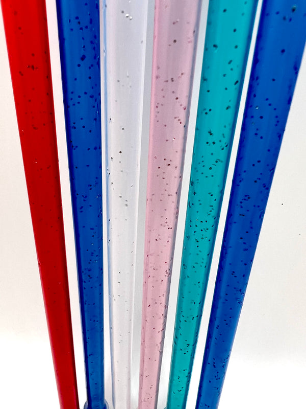 Straws- 9in Glitter