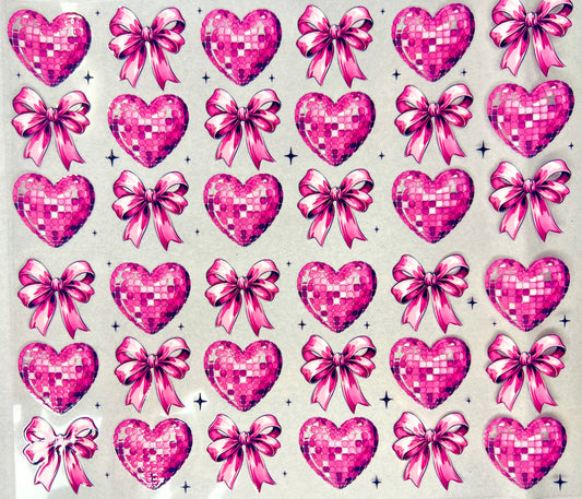 Hearts and Bows- Pink 20oz