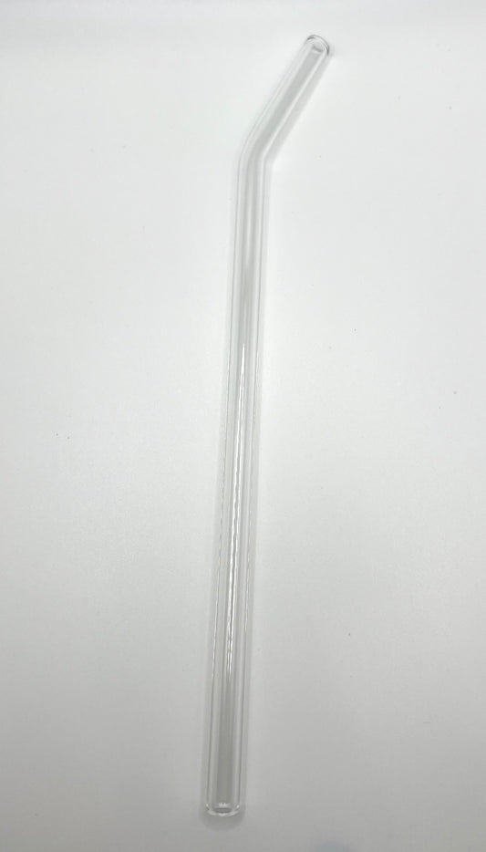 Glass Straw- 8in with curved neck
