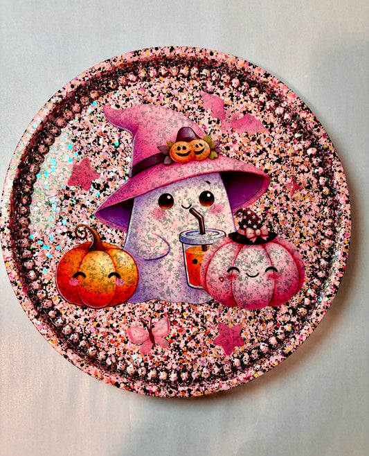 Ghosty Beaded Tray (10.5in)