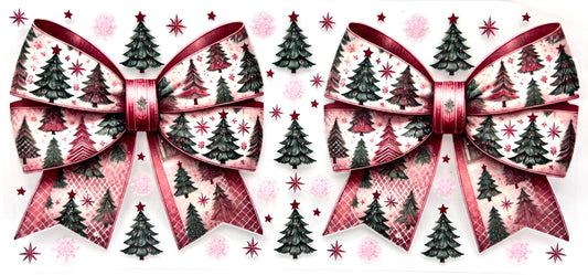 Large Bows- green/dark pink