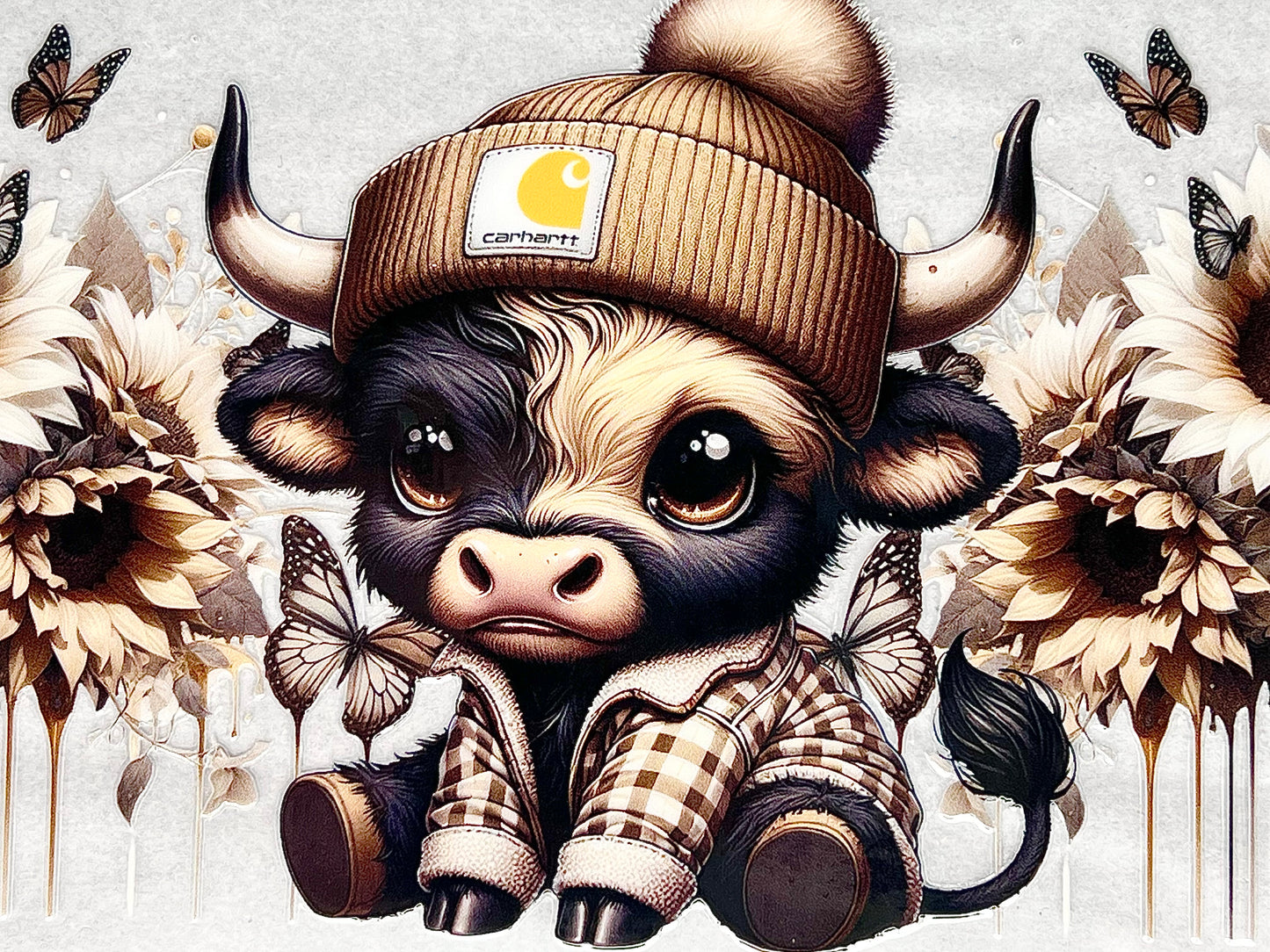 Cowhartt- Tan flowers