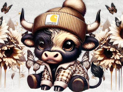 Cowhartt- Tan flowers