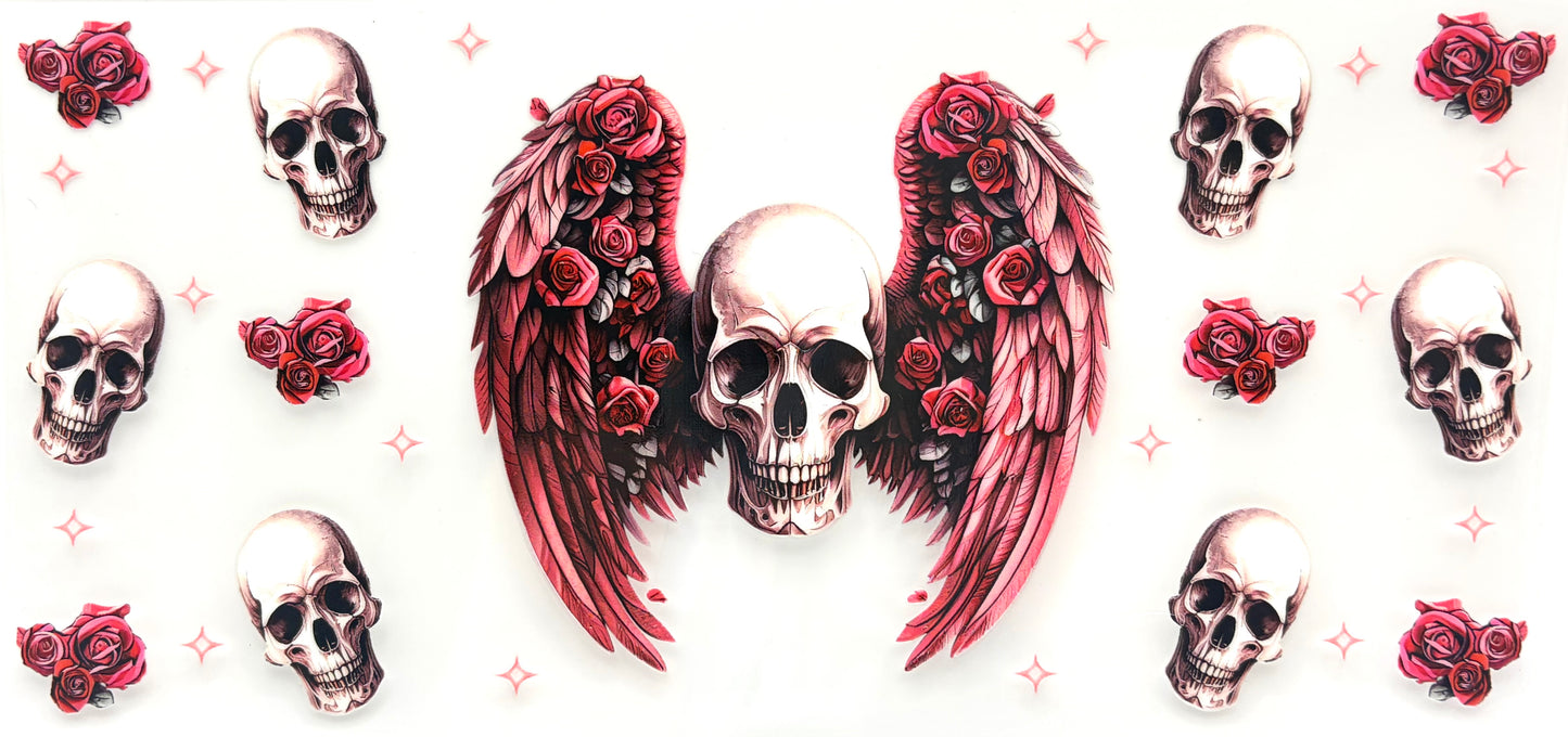 #0707 Skull with  Wings- 1