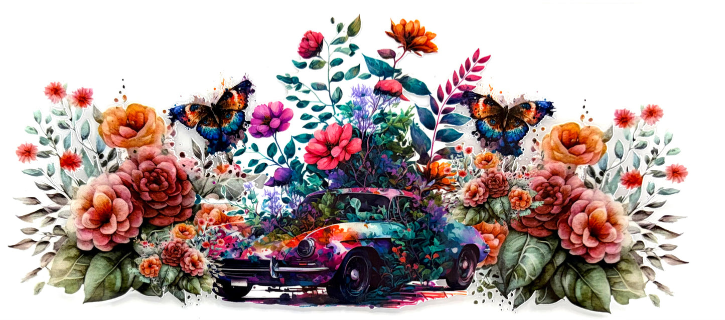 #0830 Floral Car