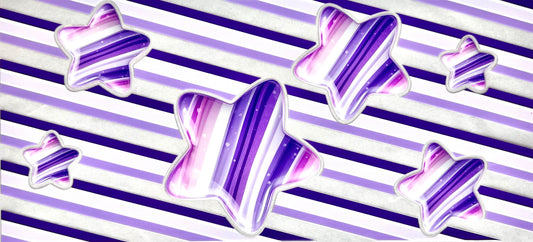 #0748 Stars- Purple Stripes