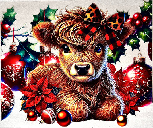 Christmas View with bow- 20oz