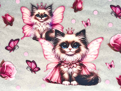 #0095 Kitty fairy with butterflies