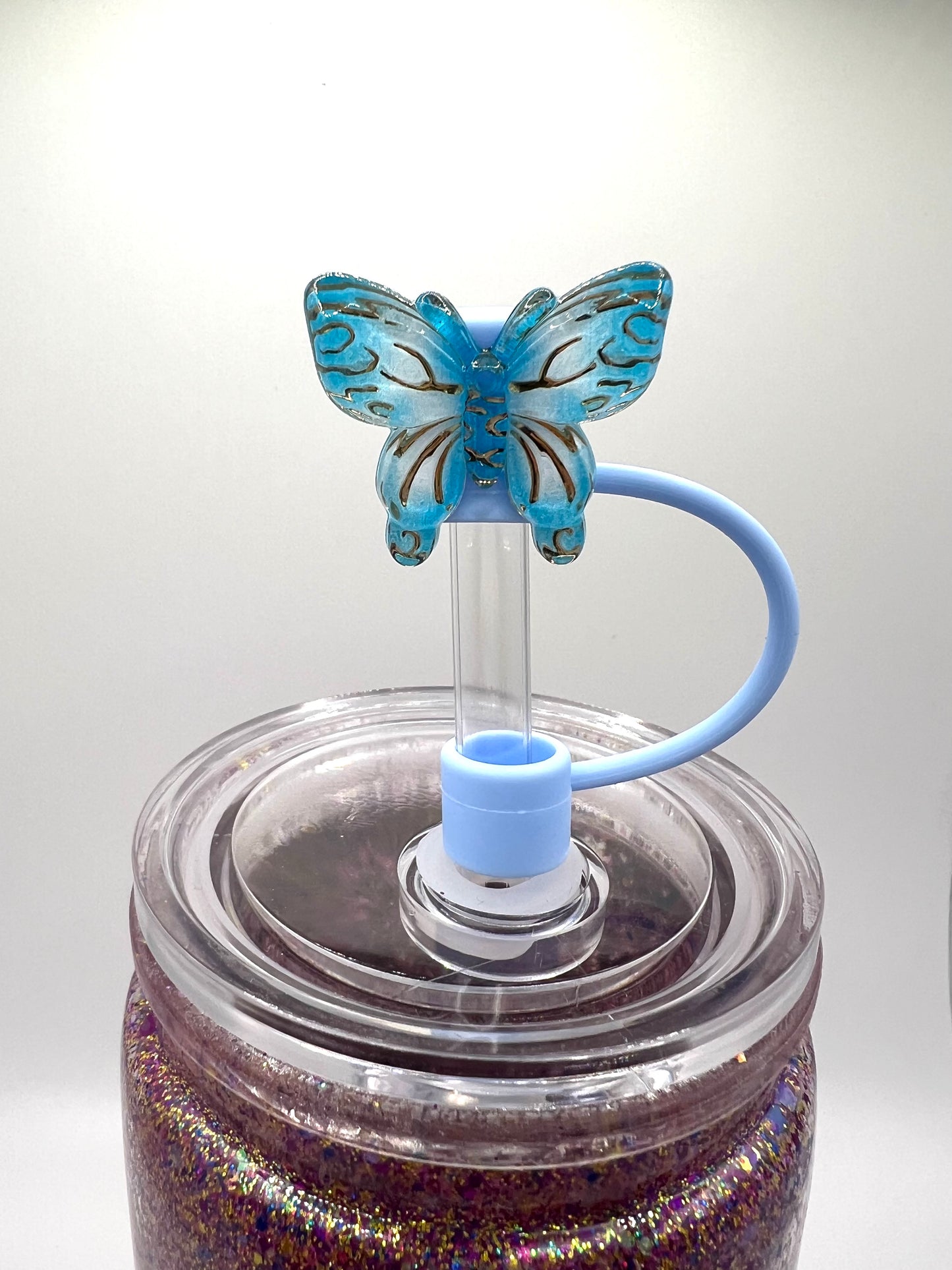 Straw Toppers- Butterflies