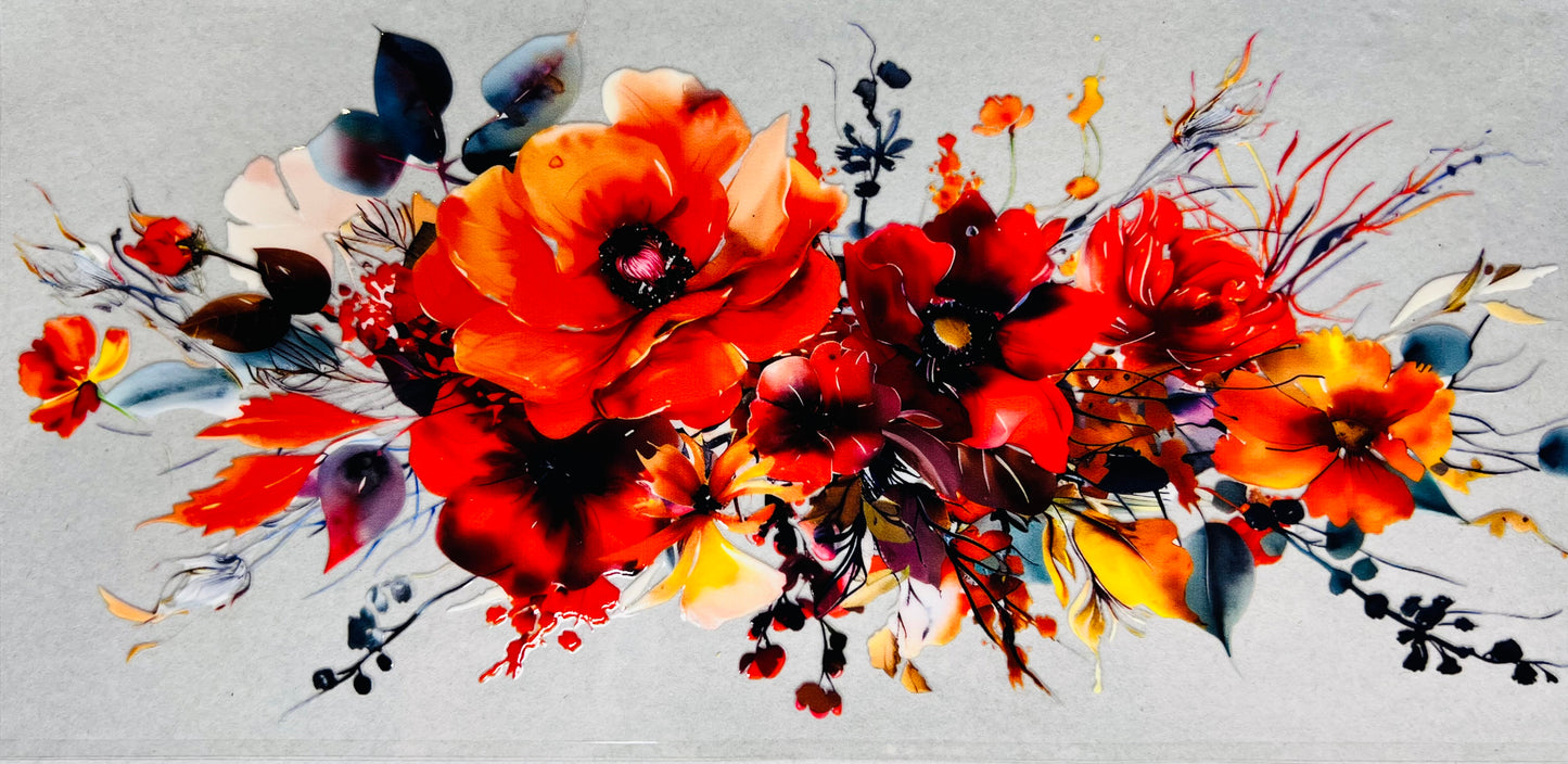 #0149 Fall Floral- red
