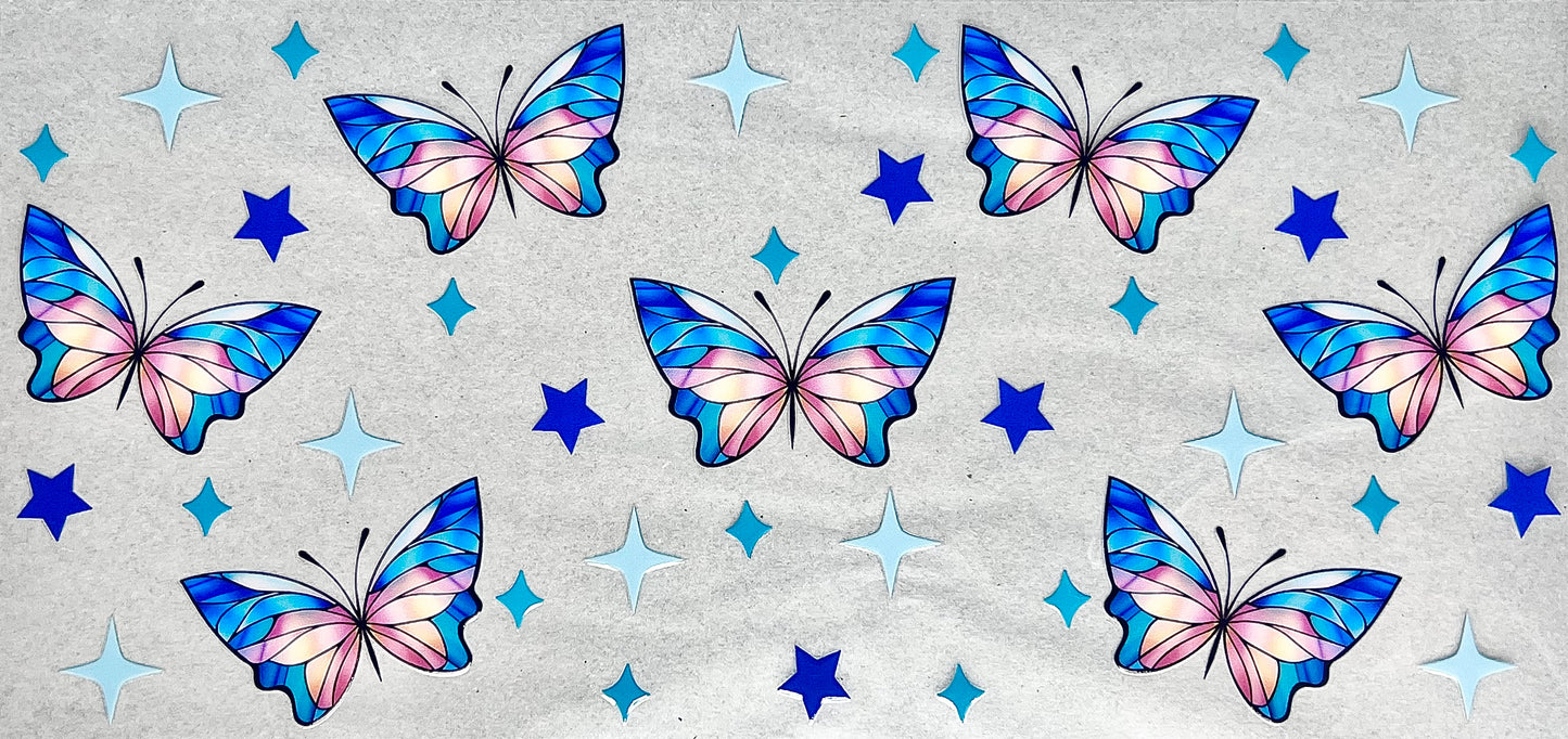 #0110 Stained glass butterflies