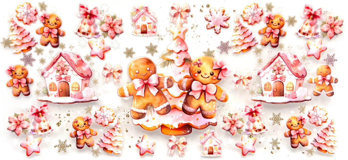 #0271 Pink Gingerbread couple