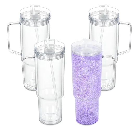40oz Customizable Acrylic Snow Globe Tumbler
