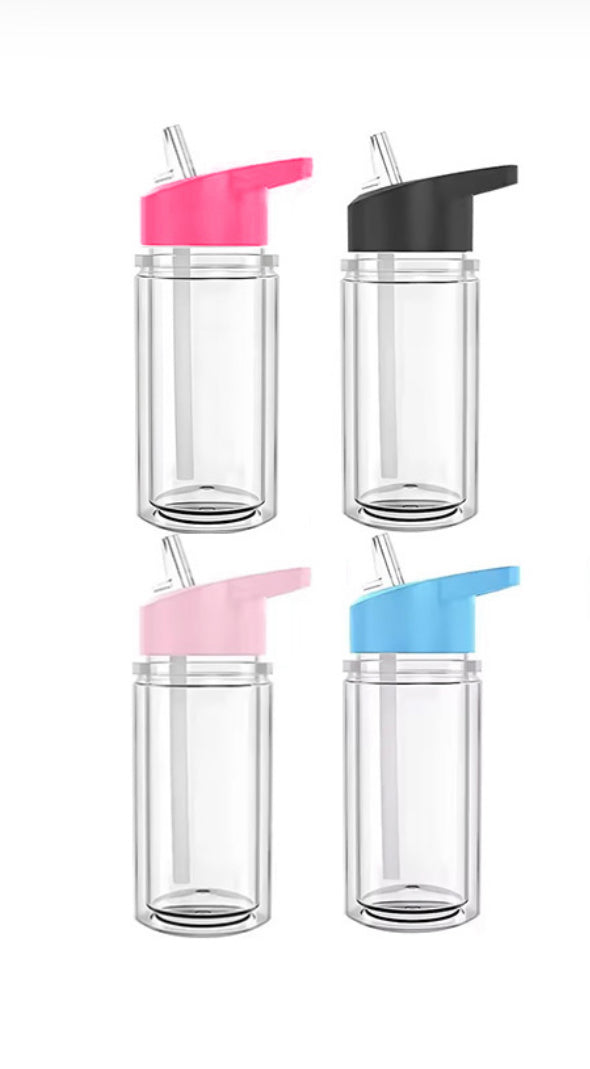 10oz Customizable Acrylic Snow Globe Water Bottle