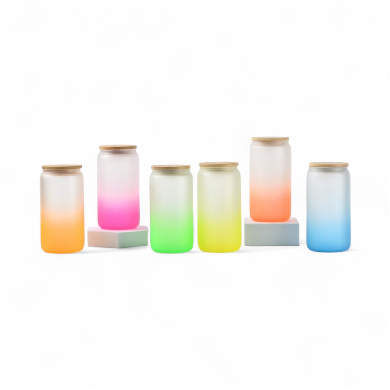 16oz Glass Frosted Gradient Cup (non-snow globe)