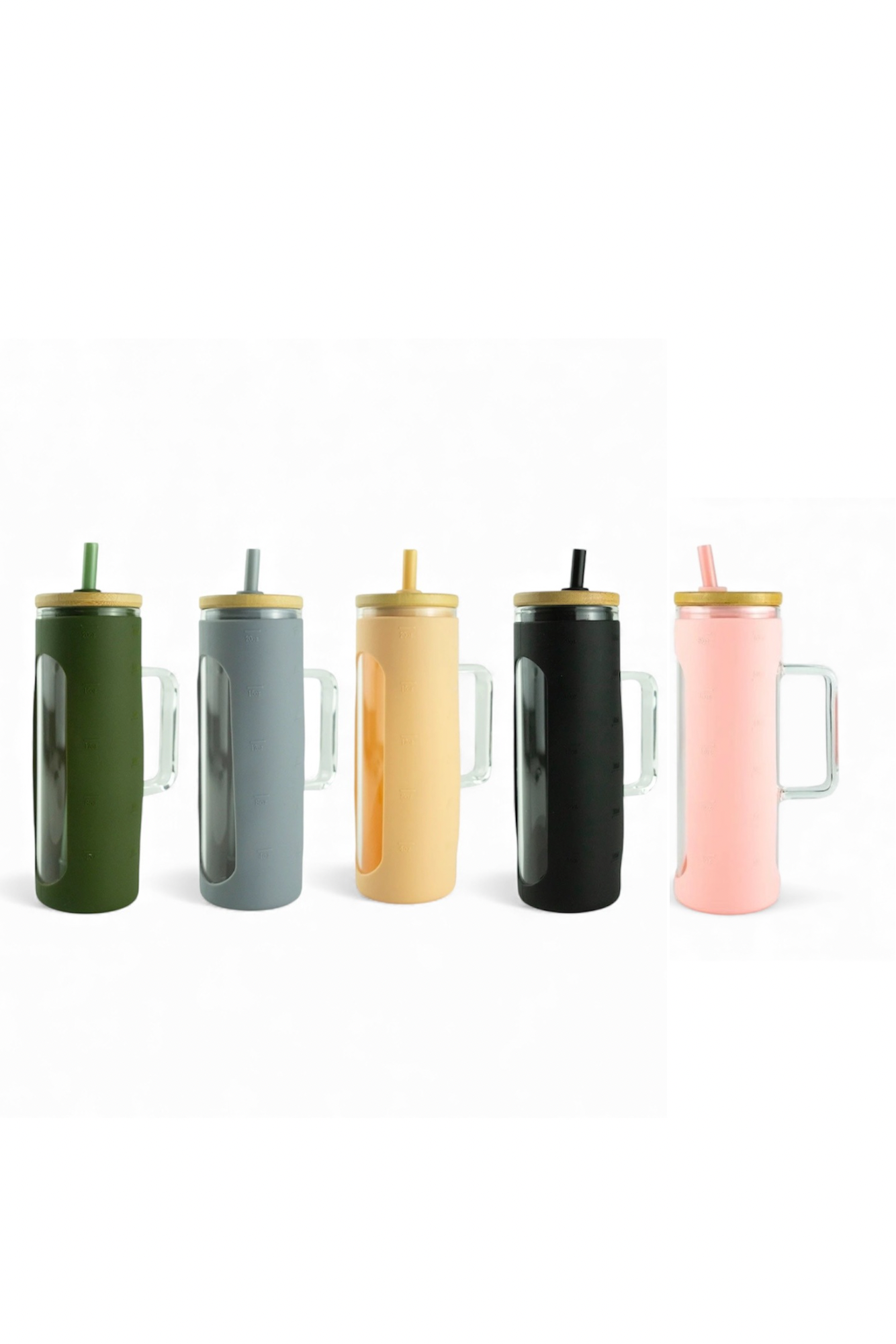 20oz Glass Skinny Tumbler with handle (non-snow globe)